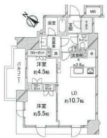 パークリュクス神楽坂 7階 間取り図