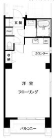ラーナ芝大門 6A 間取り図