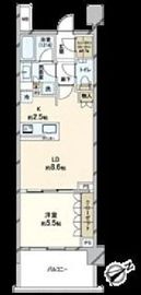 リビオ東中野ヒルトップ 4階 間取り図