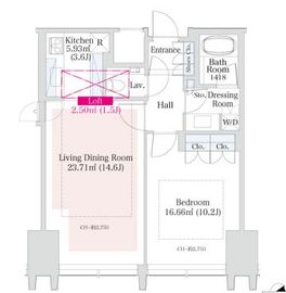 ラ・トゥール新宿グランド 3404 間取り図