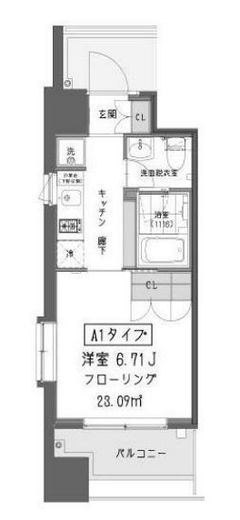 ガーデン蒲田 407 間取り図