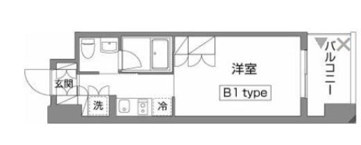 ガーデン蒲田 426 間取り図