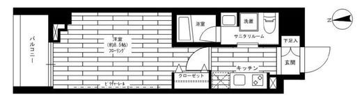 ステージファースト仲御徒町 5階 間取り図
