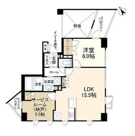 THEパームス千駄ヶ谷 御苑の杜 3階 間取り図