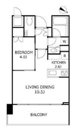 THE ROPPONGI TOKYO CLUB RESIDENCE 13階 間取り図