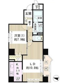 ハイクラッセ日本橋浜町 203 間取り図