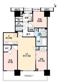 プラウドタワー東雲キャナルコート 37階 間取り図