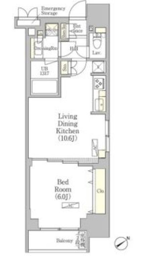 ベルファース恵比寿 803 間取り図