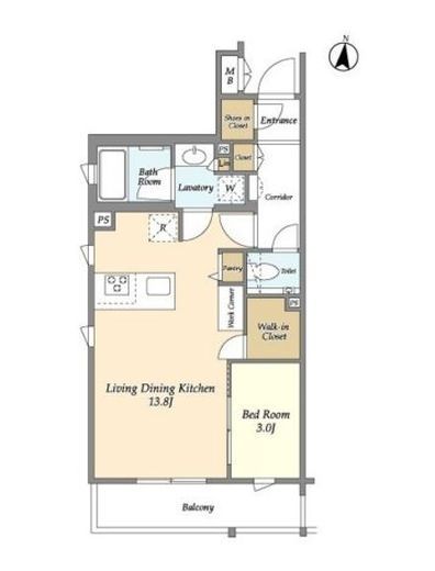 コンフォリア北沢 506 間取り図