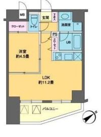 カスタリア北上野 507 間取り図