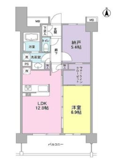 アンビエンテ経堂 203 間取り図