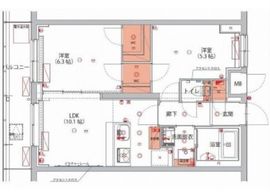 ハーモニーレジデンス神楽坂ヒルズthird 502 間取り図