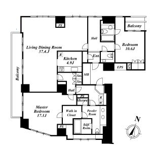 ザ・ベルグレイヴィア麻布 2001 間取り図