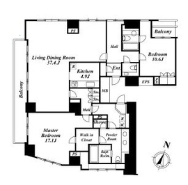 ザ・ベルグレイヴィア麻布 2001 間取り図