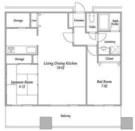 プラザタワー勝どき 4003 間取り図