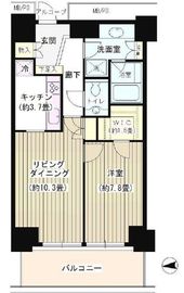 Wコンフォートタワーズ WEST 34階 間取り図