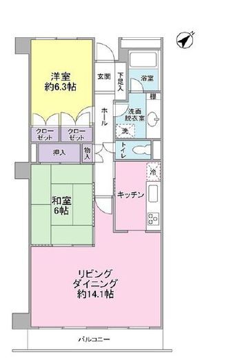 ライフコア押上 4階 間取り図
