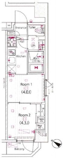 ガーラ・プレシャス赤坂見附 3階 間取り図