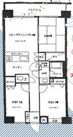 ライオンズガーデン錦糸町 8階 間取り図