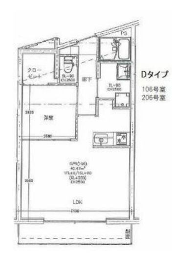 東が丘ガーデンズ 206 間取り図