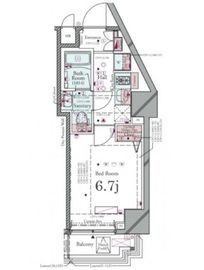 コンシェリア品川CROSSIA 5階 間取り図