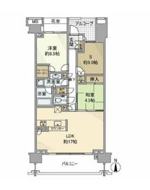 グランドメゾン杉並シーズン 9階 間取り図