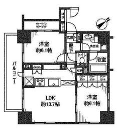 プレシス汐留 6階 間取り図