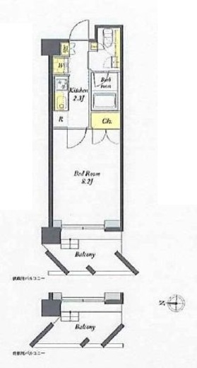 プライムメゾン浅草イースト 304 間取り図