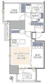 サンウッド東中野 6階 間取り図