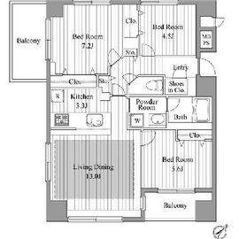 レジディア新川2 1003 間取り図