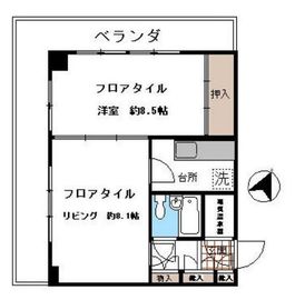 シティマンション赤坂 8階 間取り図