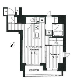 アルティザ東銀座 13階 間取り図