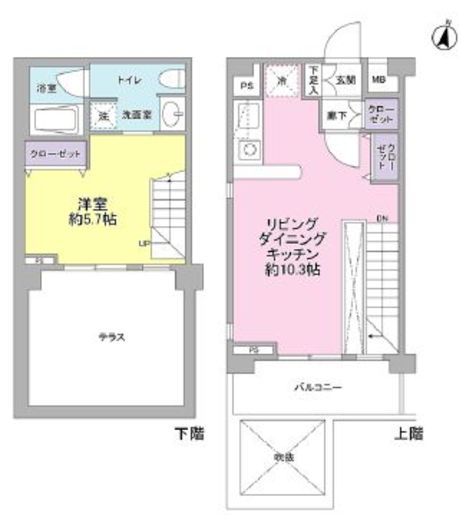 サンピエス桜新町 103 間取り図