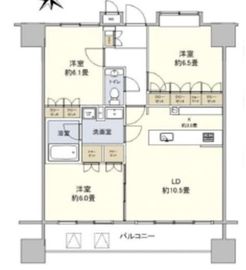 マイキャッスル中目黒3 11階 間取り図