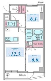 ドゥーエ板橋区役所前 201 間取り図