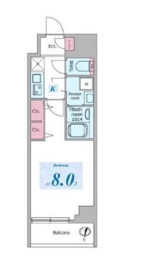 ドゥーエ板橋区役所前 802 間取り図