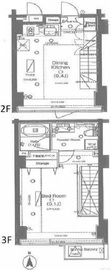 グラントレゾール広尾 2階 間取り図