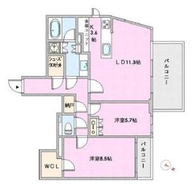 ロイヤルシーズン赤坂 301 間取り図