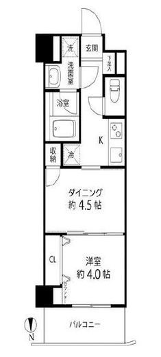 デュオステージ白金高輪 202 間取り図