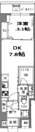 S-RESIDENCE菊川rivie (エスレジデンス菊川リヴィエ) 802 間取り図