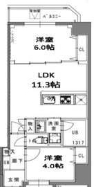 S-RESIDENCE菊川rivie (エスレジデンス菊川リヴィエ) 301 間取り図