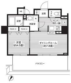 カスタリア初台 407 間取り図