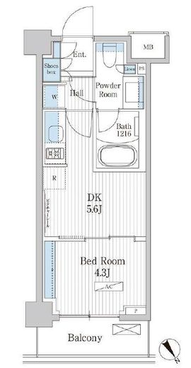 パークアクシス門前仲町テラス 435 間取り図