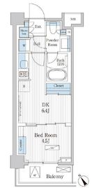 パークアクシス門前仲町テラス 601 間取り図