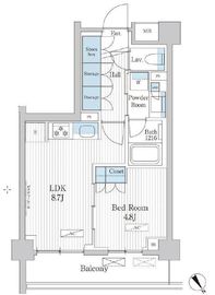 パークアクシス門前仲町テラス 201 間取り図