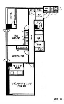 リバージュ品川 504 間取り図