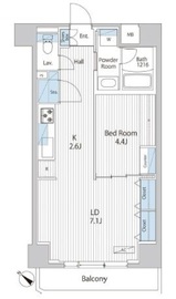 アレージュマン日本橋人形町 607 間取り図
