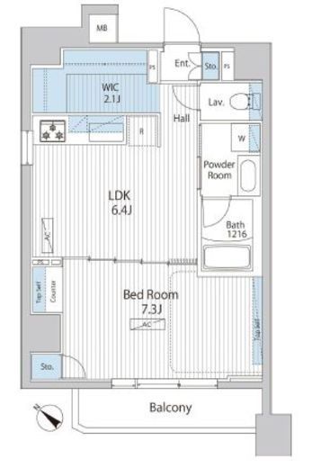 アレージュマン日本橋人形町 506 間取り図