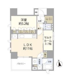 リビオレゾン大手町 5階 間取り図
