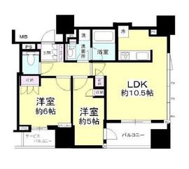 ウェリスタワー千代田岩本町 2階 間取り図